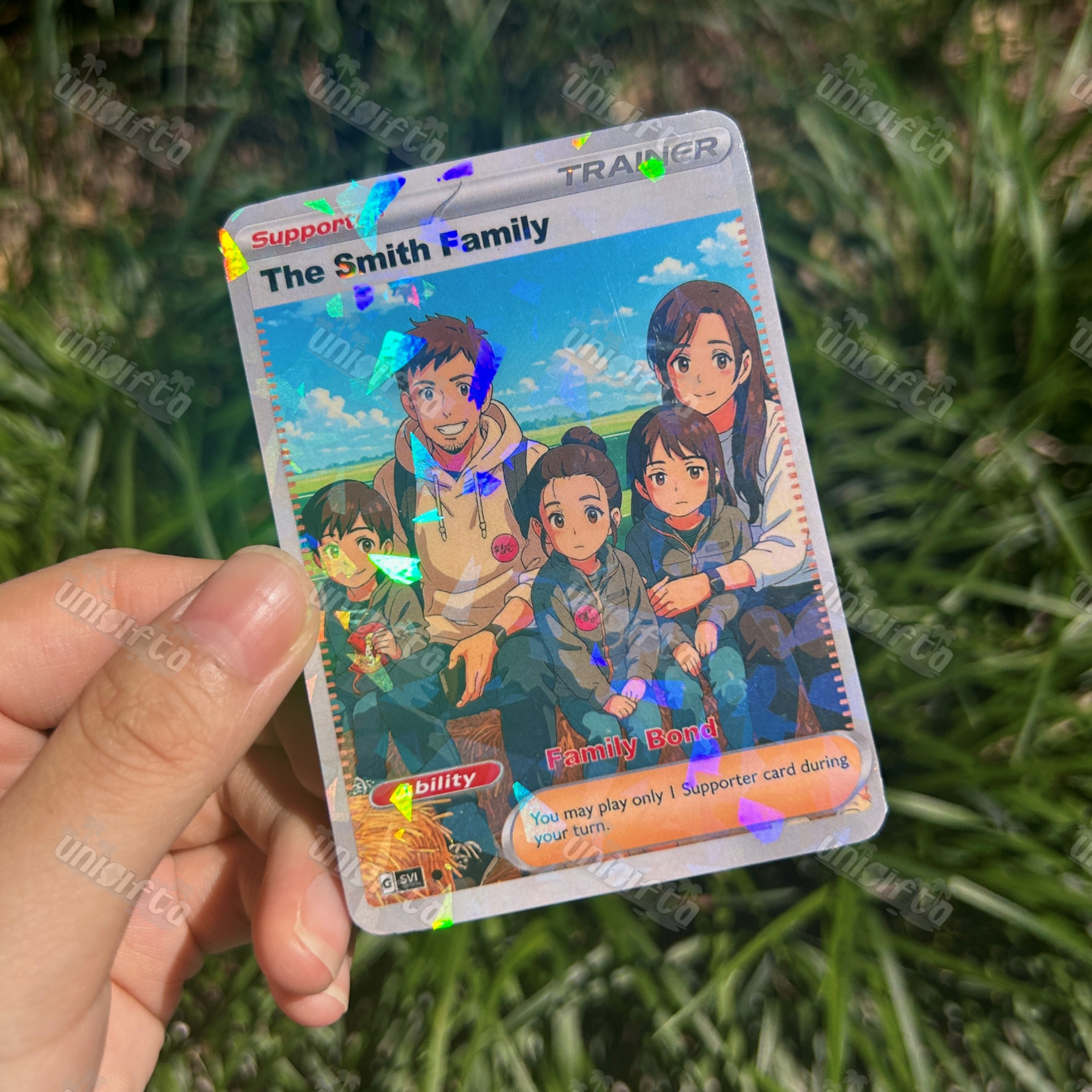 Personalized Couple Photo Anime Style Card