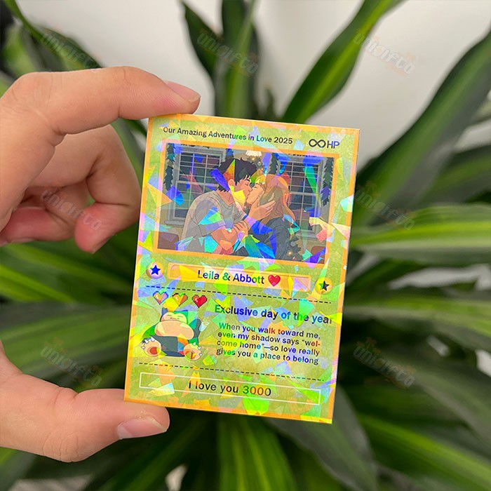 Custom Anime Photo Couple Card For Your love