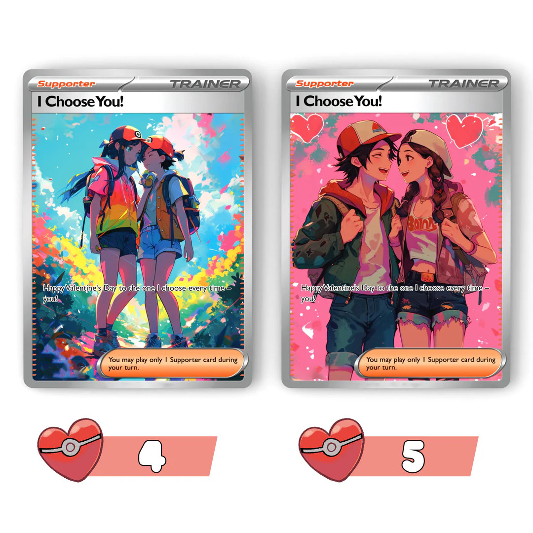 Custom Anime Game Valentine's Day Card