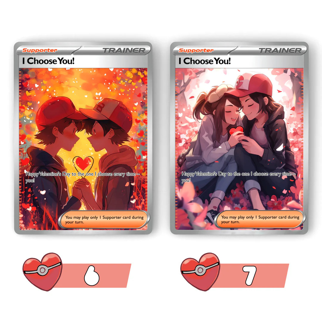 Custom Anime Game Valentine's Day Card