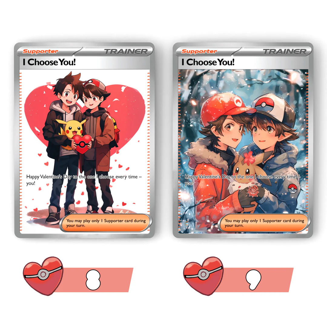 Custom Anime Game Valentine's Day Card