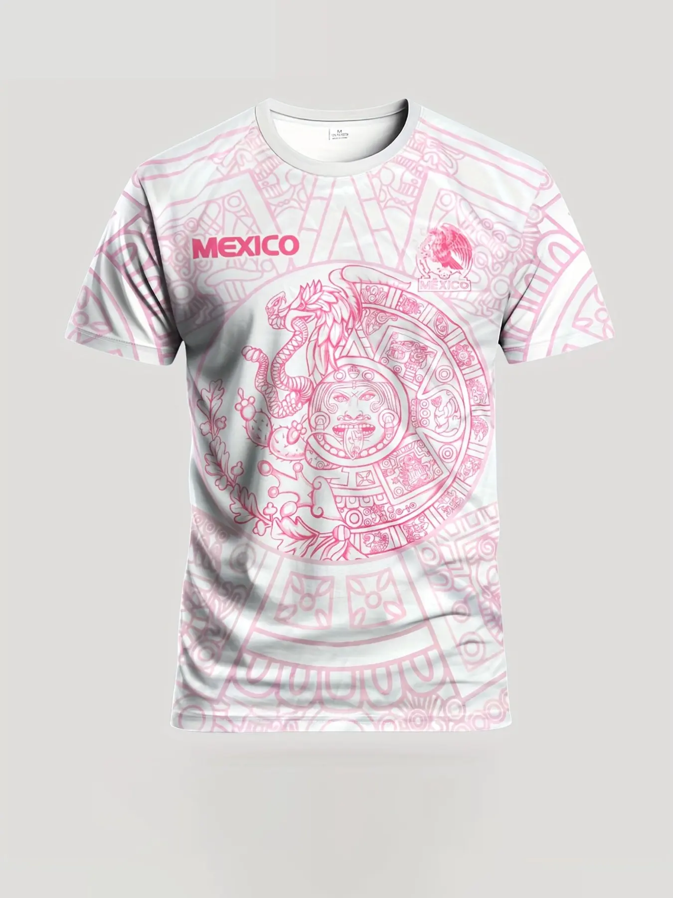 Mexico Pink Aztec Calendar Men's Soccer Jersey - Limited Edition