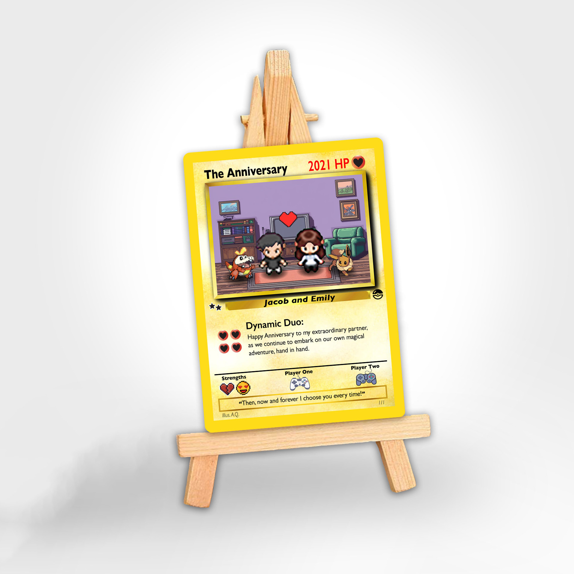 Personalized Anime Game Card Valentine‘s Day Gift