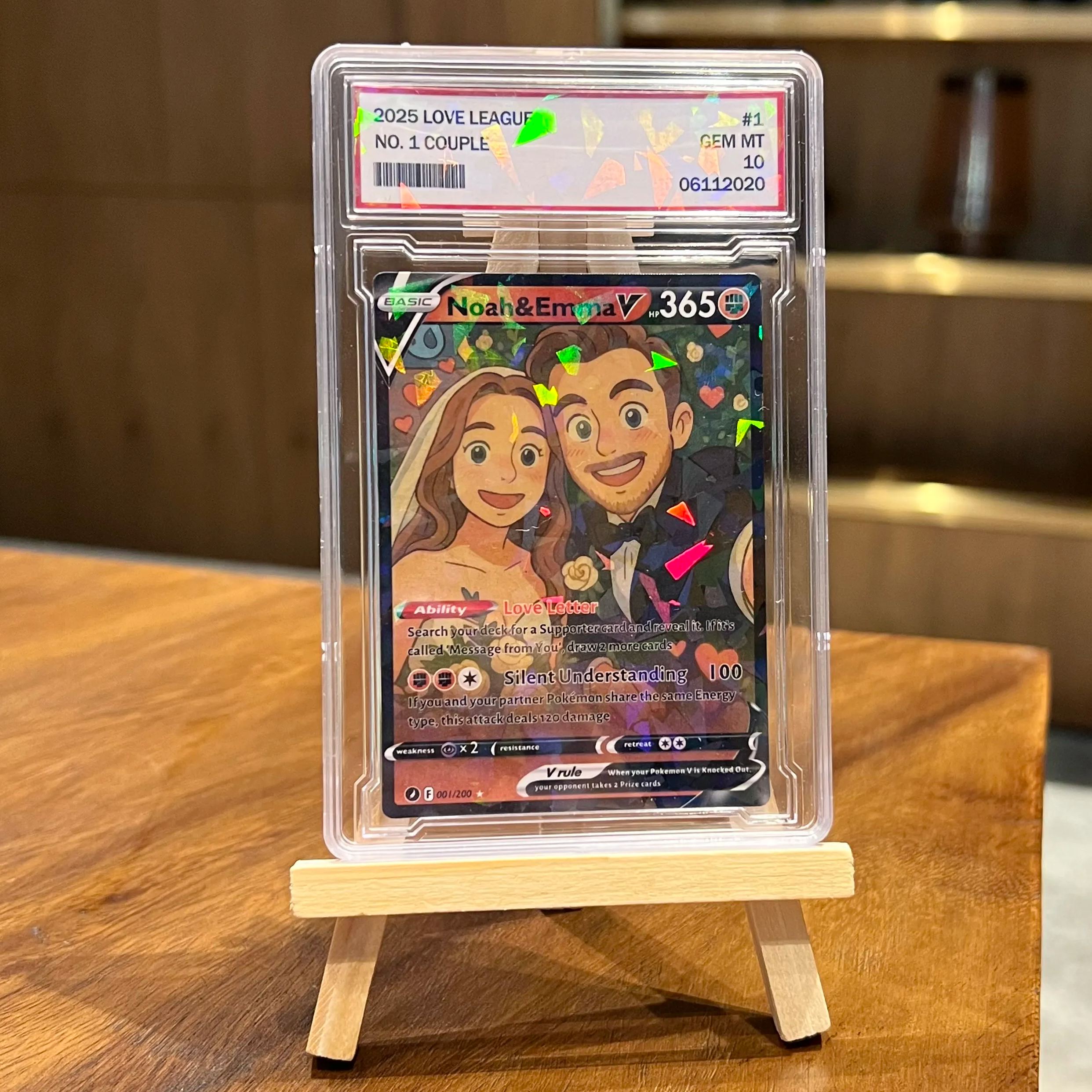 Custom Anime PokeLove 8 Types V Card For Couples