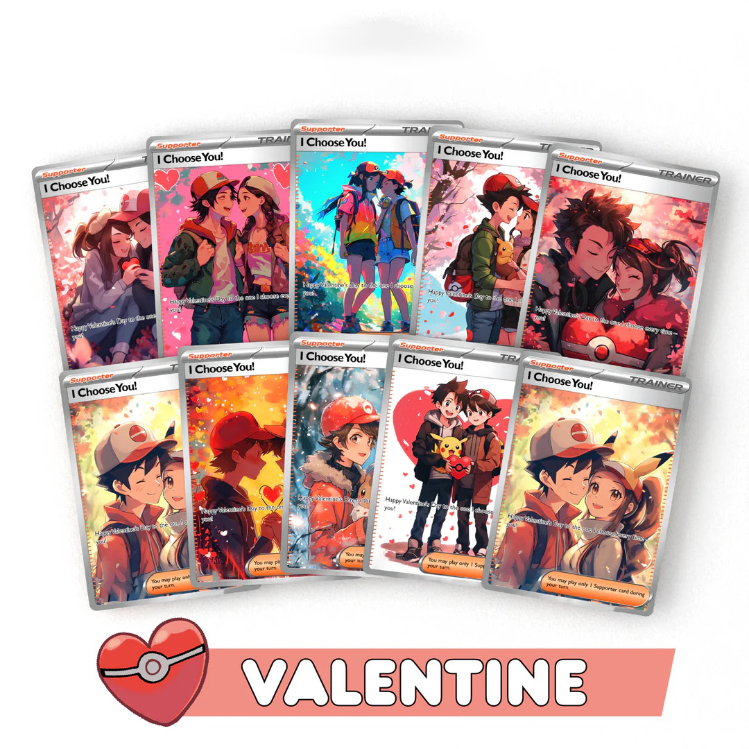 Custom Anime Game Valentine's Day Card