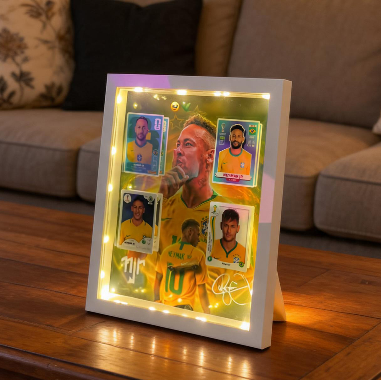 Neymar Jr. LED Shadow Box Frame – Legendary Skills Edition ⚽✨