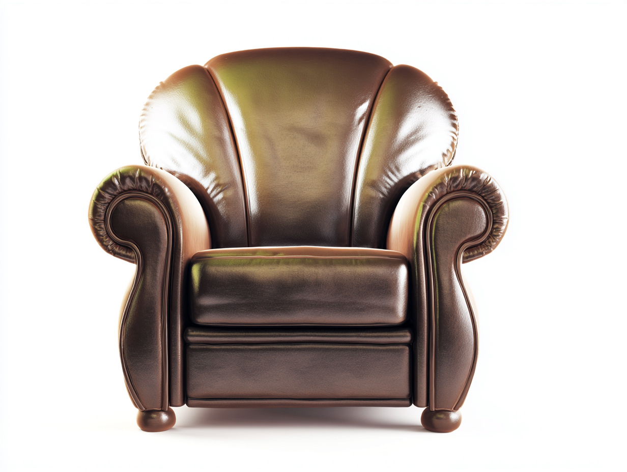 Poltrona in pelle stile classico 90x95x100 cm - marrone scuro - design elegante per soggiorno-Nookmyio