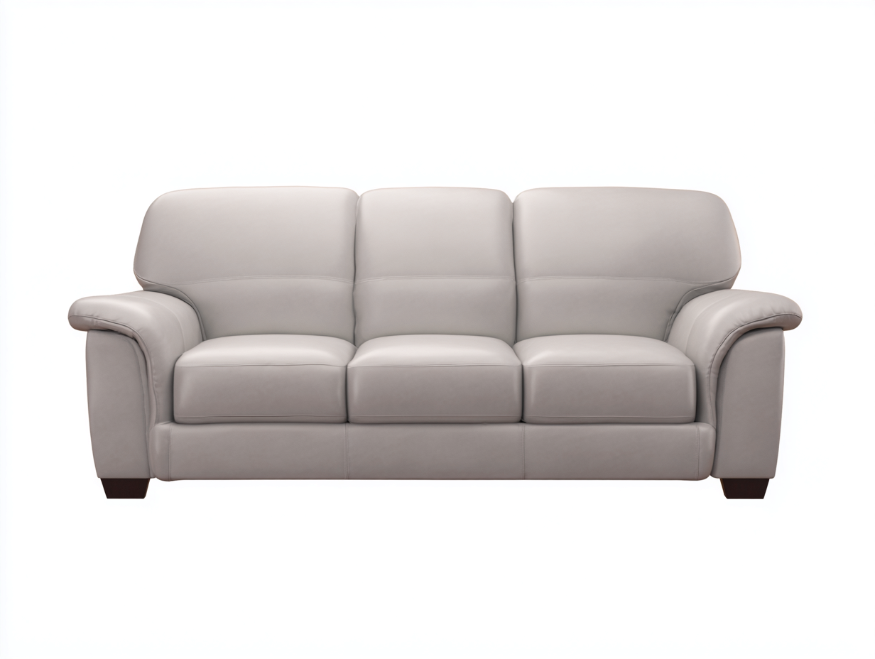 Divano a 3 posti imbottito in tessuto 210x90x85 cm - grigio chiaro - per soggiorno design moderno-Nookmyio