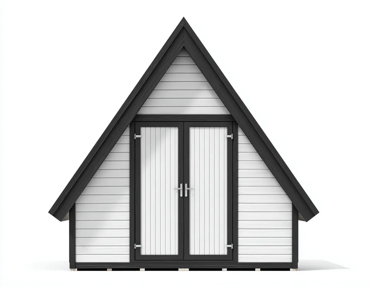 Gartenhäuser - Holz - 232x214x248 cm - Weiß-Schwarz - Klassischer Stil-Oakgetlab