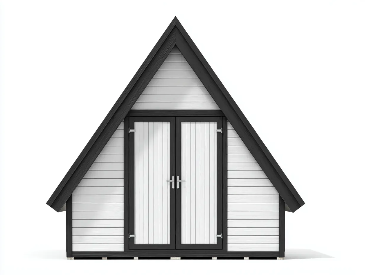 Gartenhäuser - Holz - 232x214x248 cm - Weiß-Schwarz - Klassischer Stil-Oakgetlab