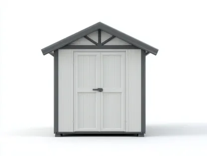 Gartenhäuser - Kunststoff - 210x198x215 cm - Weiß-Grau - Moderner Stil-Oakgetlab