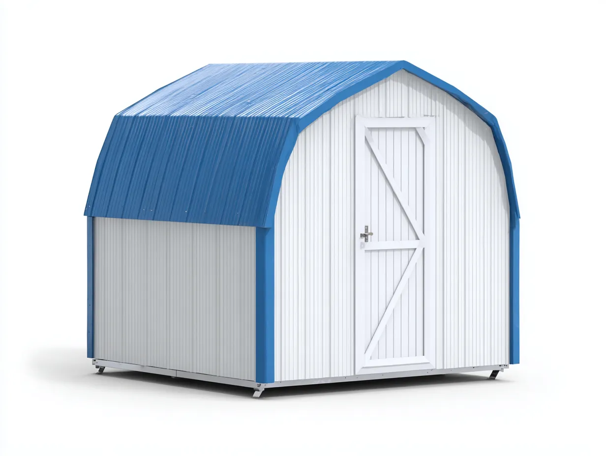 Gartenhäuser - Stahl - 262x198x230 cm - Weiß-Blau - Modernes Design-Oakgetlab