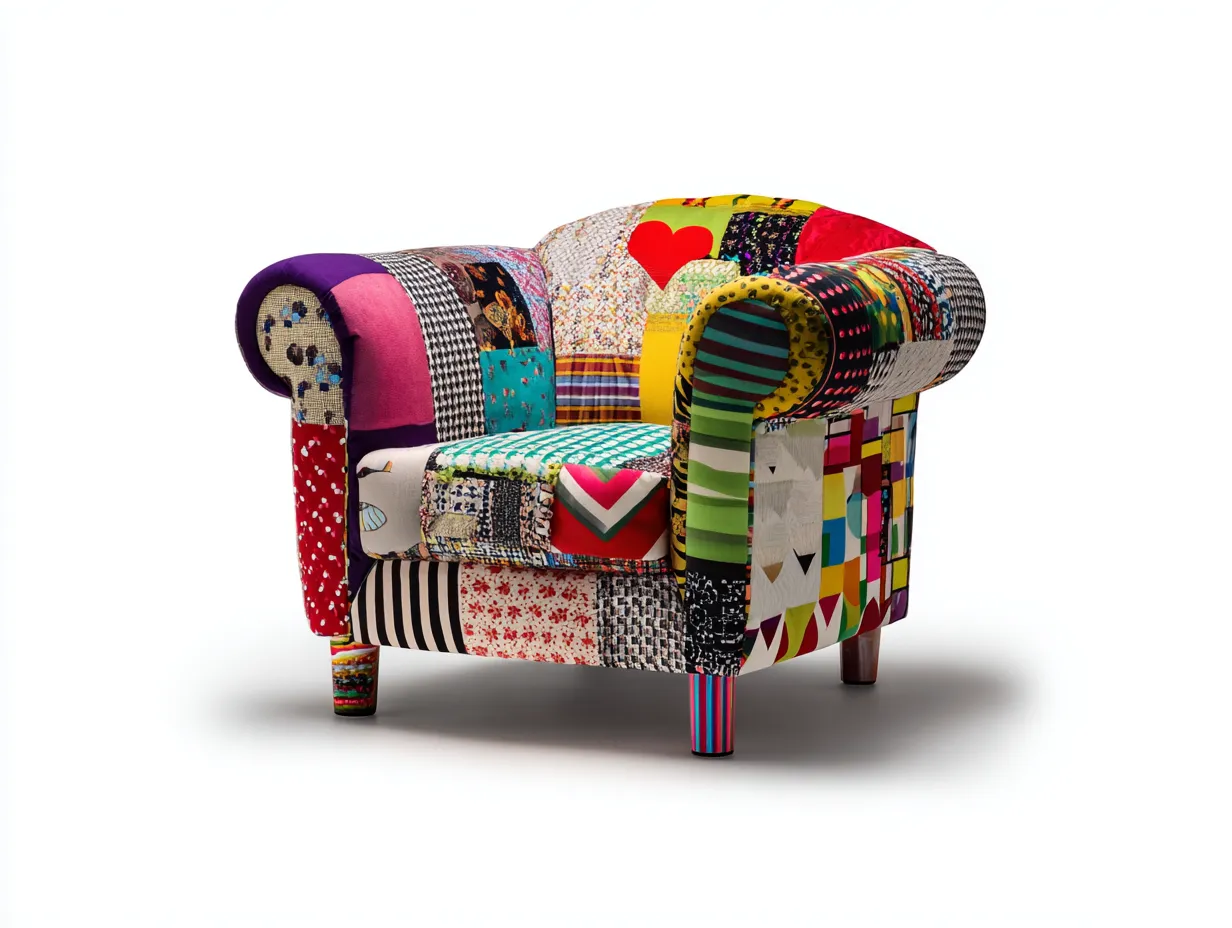 Sessel-Stoff-Holz-90x85x80 cm-Mehrfarbig-Boho Design-Sofamynest