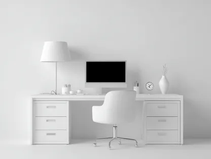 Bureau - panneaux de bois - 160x70x75 cm - Blanc - Style moderne épuré-Roomuply