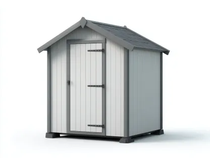 Abri de jardin - résine synthétique - 180x120x200 cm - gris clair-gris foncé - style contemporain-Roomuply