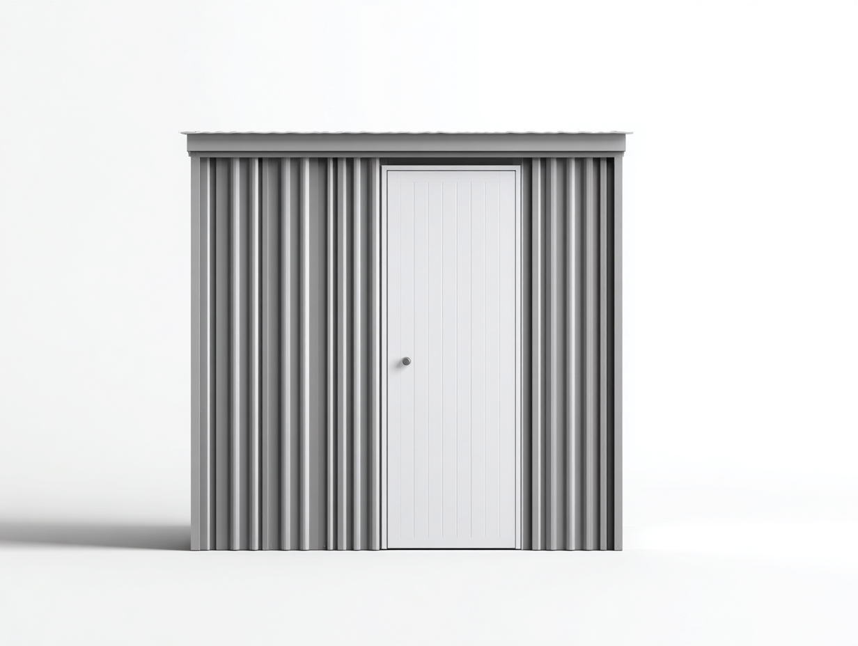 Abri de jardin - acier galvanisé - 180x120x200 cm - gris-blanc - design moderne-Roomuply