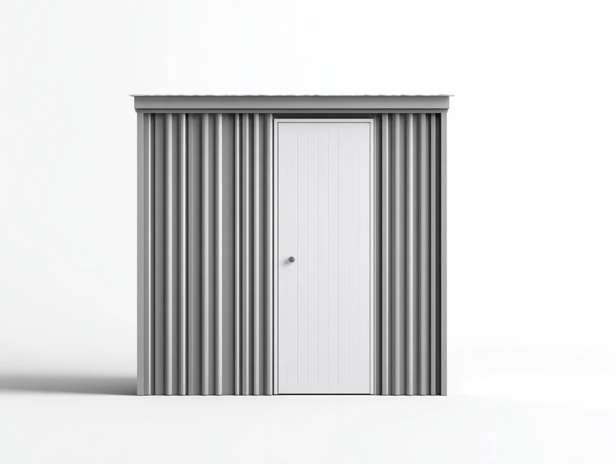 Abri de jardin - acier galvanisé - 180x120x200 cm - gris-blanc - design moderne-Roomuply