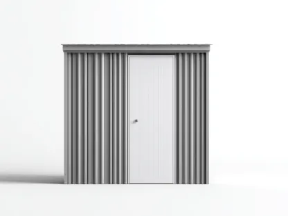 Abri de jardin - acier galvanisé - 180x120x200 cm - gris-blanc - design moderne-Roomuply