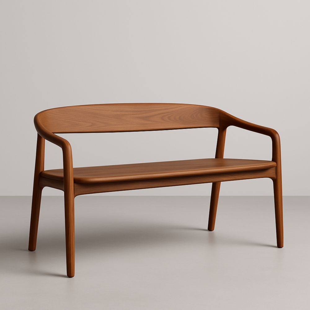 Banc en bois noyer 120cm