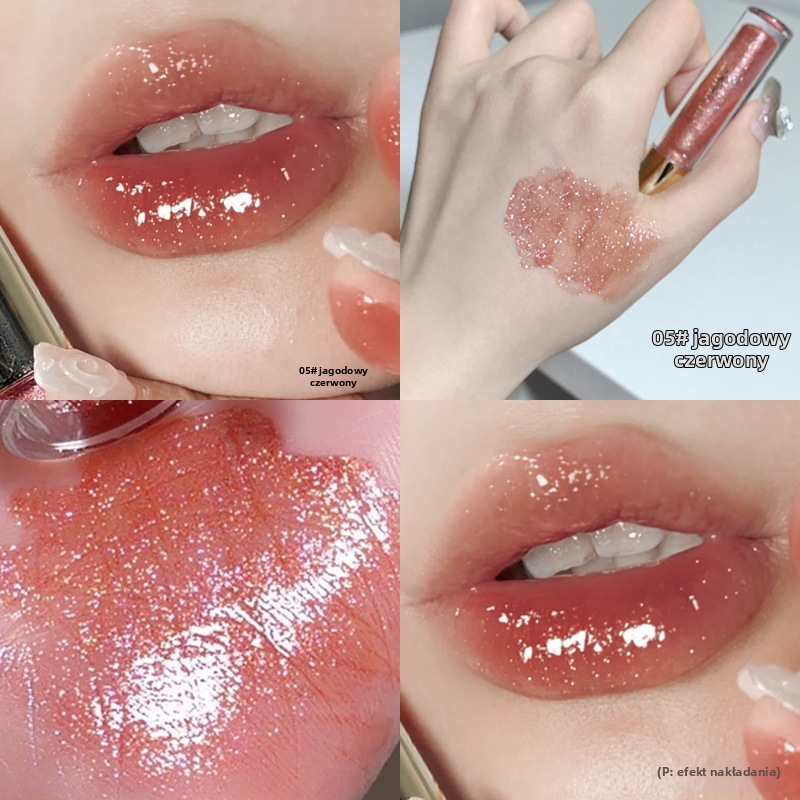 Bliskie błyszczące pomadki w płynie