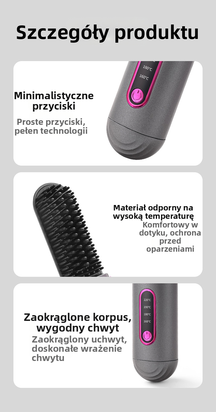 Grzebień prostujący bezprzewodowy – stylizuj się gdziekolwiek chcesz ✨