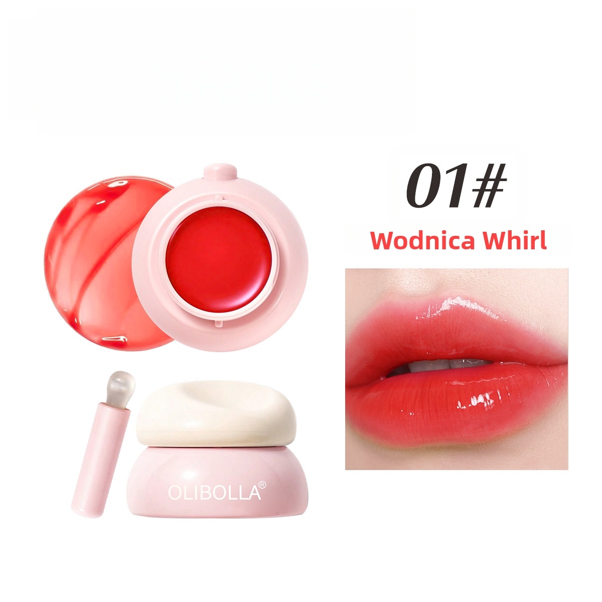 Olejek do ust galaretowy w słoiczku – lustrzany połysk, bez przylepienia i plam