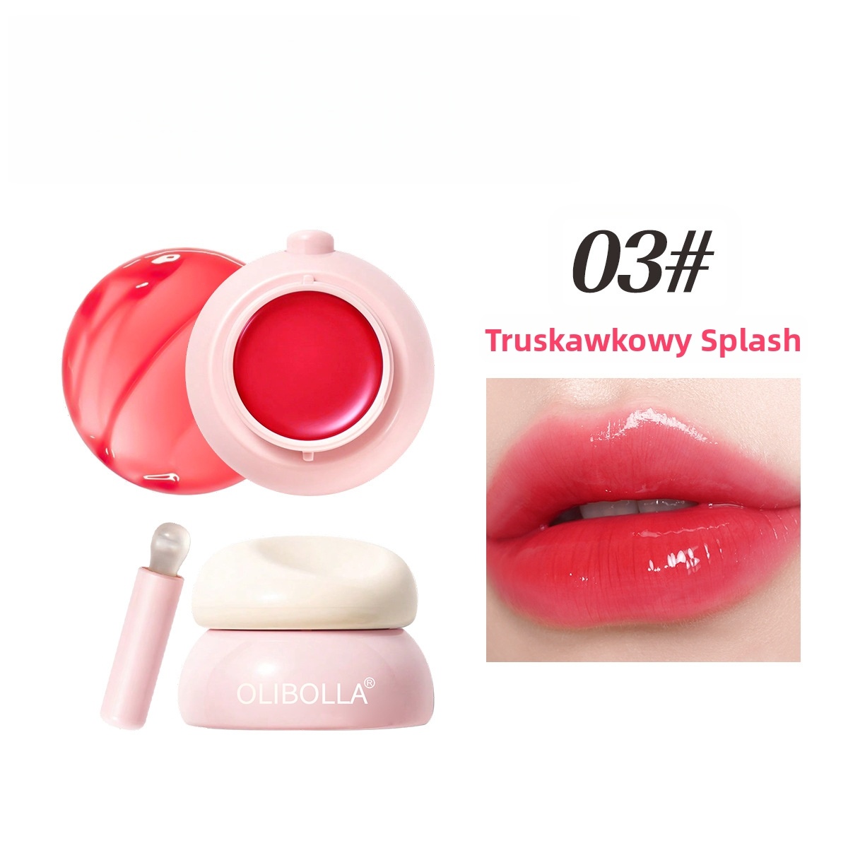 Olejek do ust galaretowy w słoiczku – lustrzany połysk, bez przylepienia i plam