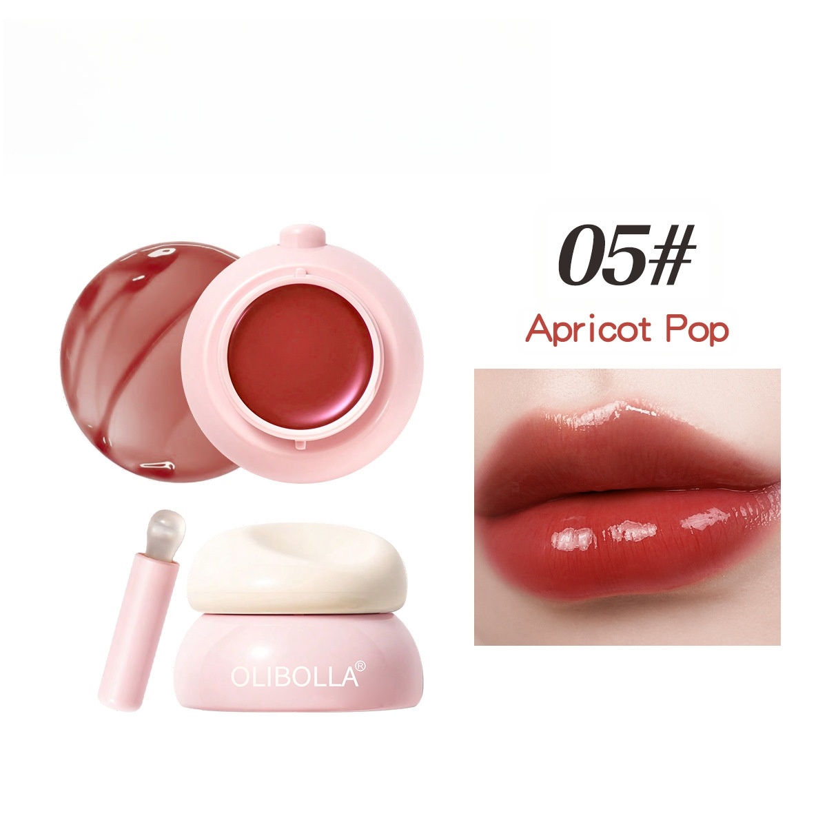 Olejek do ust galaretowy w słoiczku – lustrzany połysk, bez przylepienia i plam