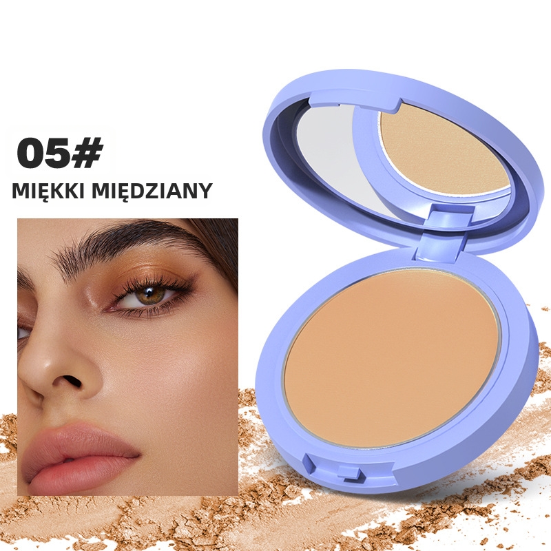 Kryjący puder prasowany | Długotrwały efekt bez obciążenia