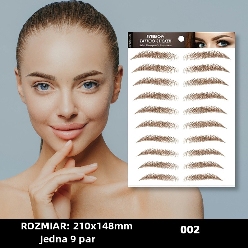 Naklejki na brwi 6D – naturalny, wodoodporny i odporny na pot efekt bez wysiłku ✨