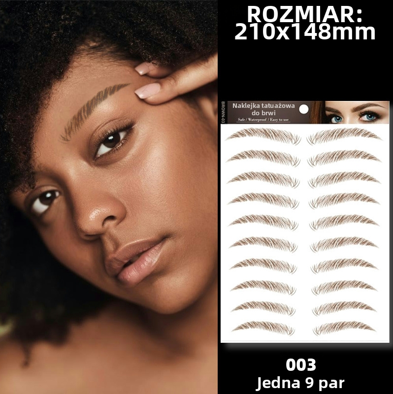 Naklejki na brwi 6D – naturalny, wodoodporny i odporny na pot efekt bez wysiłku ✨