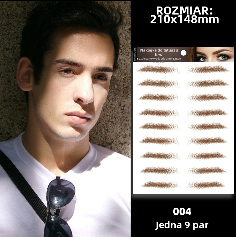 Naklejki na brwi 6D – naturalny, wodoodporny i odporny na pot efekt bez wysiłku ✨