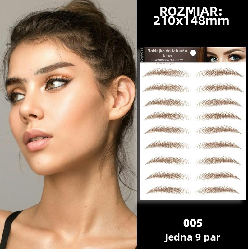 Naklejki na brwi 6D – naturalny, wodoodporny i odporny na pot efekt bez wysiłku ✨