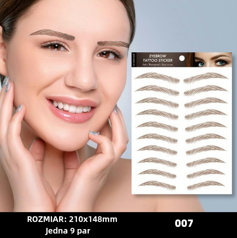 Naklejki na brwi 6D – naturalny, wodoodporny i odporny na pot efekt bez wysiłku ✨