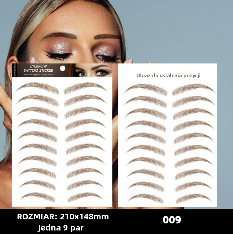 Naklejki na brwi 6D – naturalny, wodoodporny i odporny na pot efekt bez wysiłku ✨