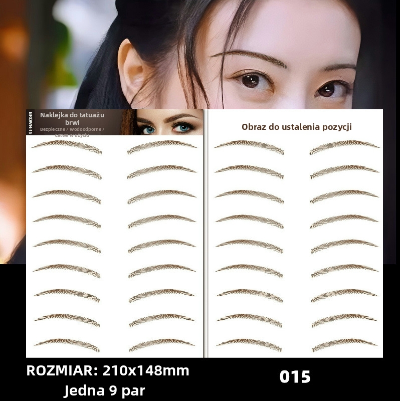 Naklejki na brwi 6D – naturalny, wodoodporny i odporny na pot efekt bez wysiłku ✨