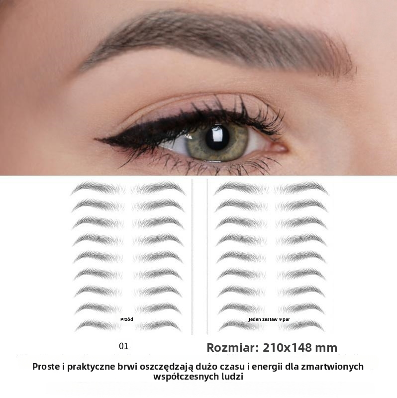 Naklejki na brwi 6D – naturalny, wodoodporny i odporny na pot efekt bez wysiłku ✨
