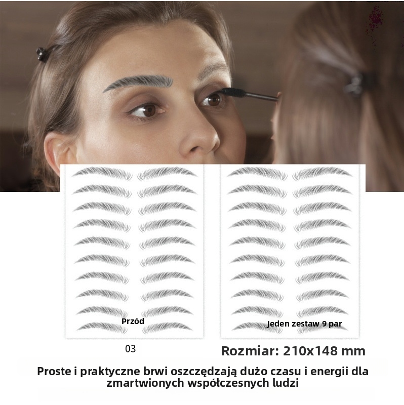 Naklejki na brwi 6D – naturalny, wodoodporny i odporny na pot efekt bez wysiłku ✨