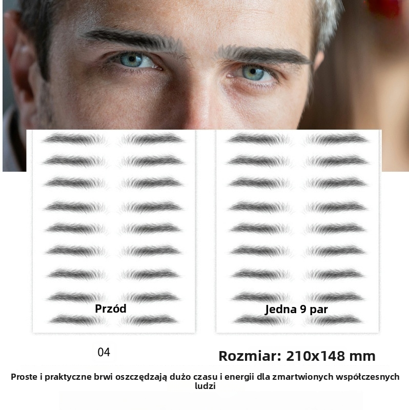 Naklejki na brwi 6D – naturalny, wodoodporny i odporny na pot efekt bez wysiłku ✨
