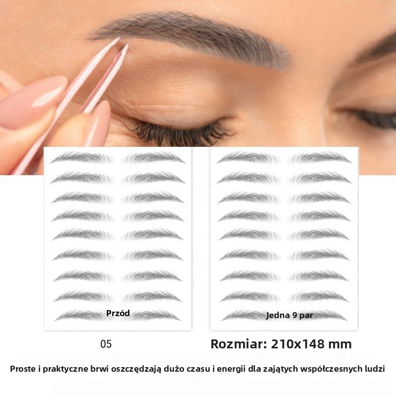 Naklejki na brwi 6D – naturalny, wodoodporny i odporny na pot efekt bez wysiłku ✨
