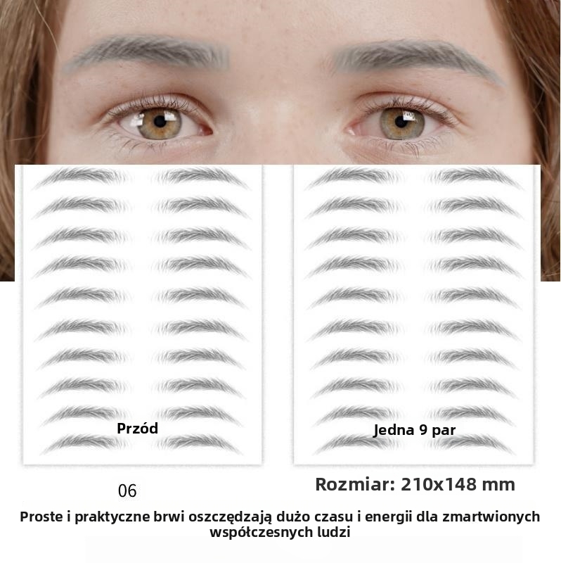 Naklejki na brwi 6D – naturalny, wodoodporny i odporny na pot efekt bez wysiłku ✨