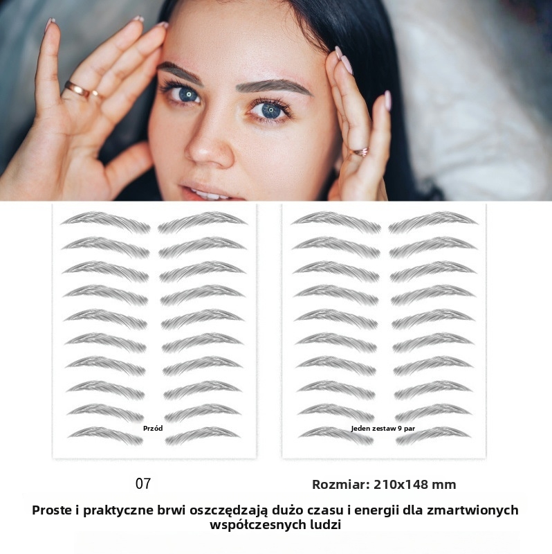 Naklejki na brwi 6D – naturalny, wodoodporny i odporny na pot efekt bez wysiłku ✨