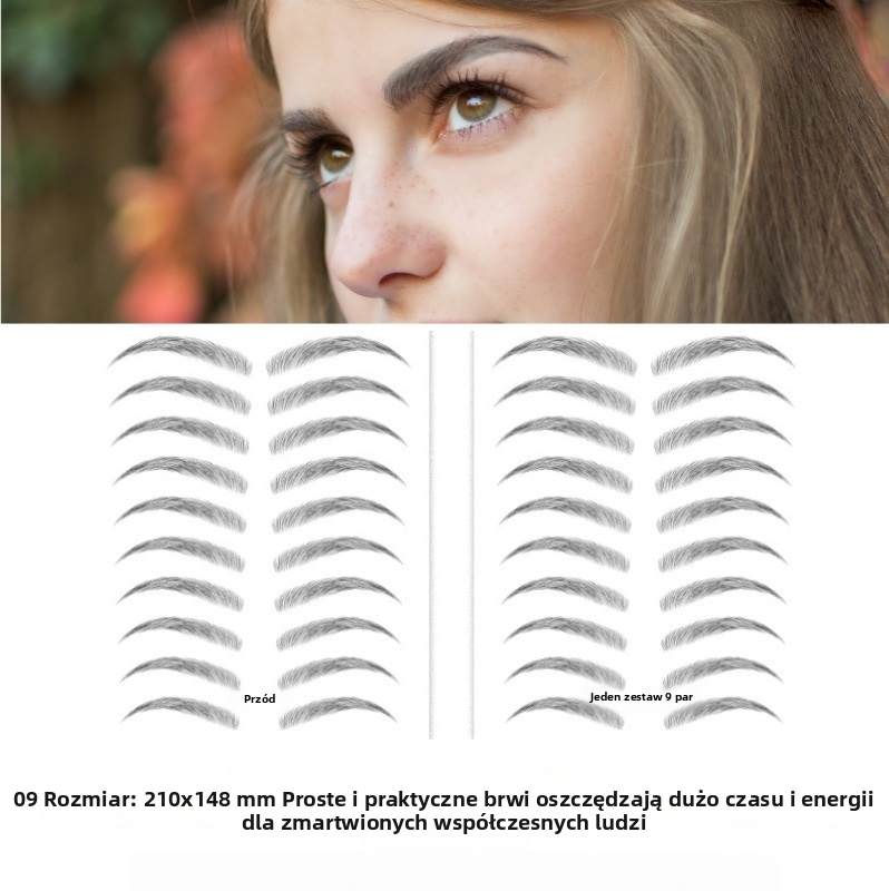 Naklejki na brwi 6D – naturalny, wodoodporny i odporny na pot efekt bez wysiłku ✨