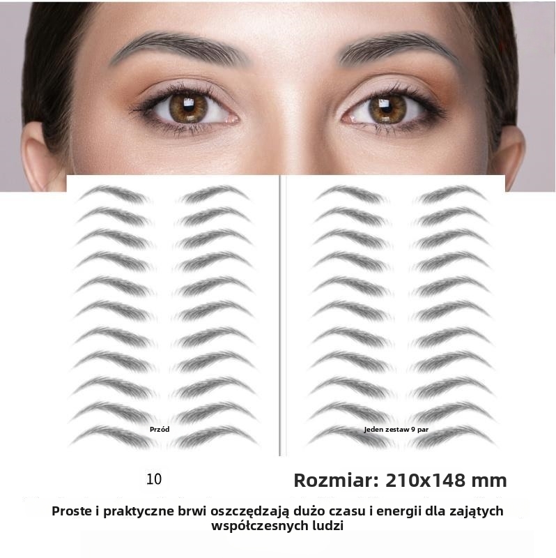 Naklejki na brwi 6D – naturalny, wodoodporny i odporny na pot efekt bez wysiłku ✨