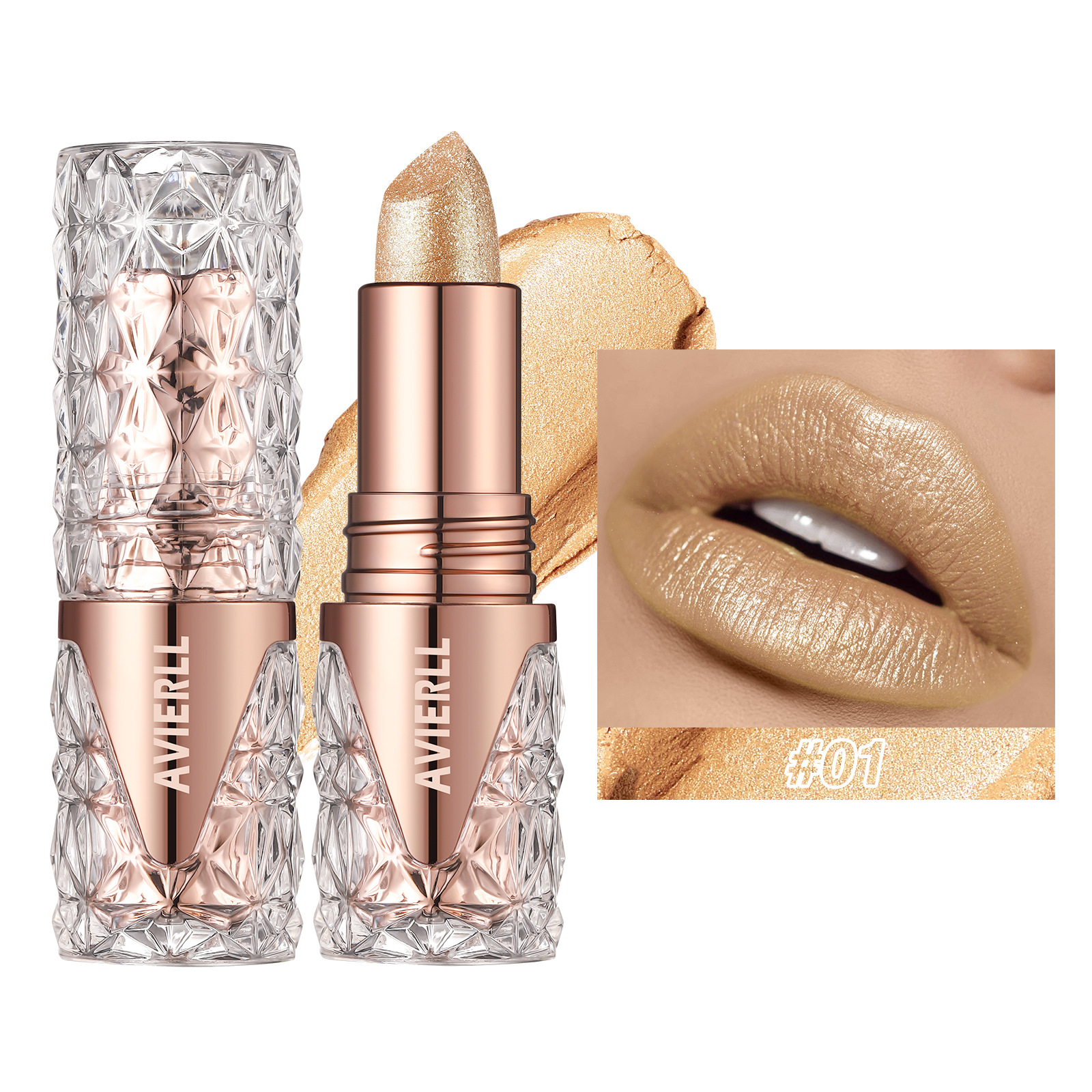 💄 Błyszczący pomadka trwała wodoodporna z perłowym blaskiem ✨