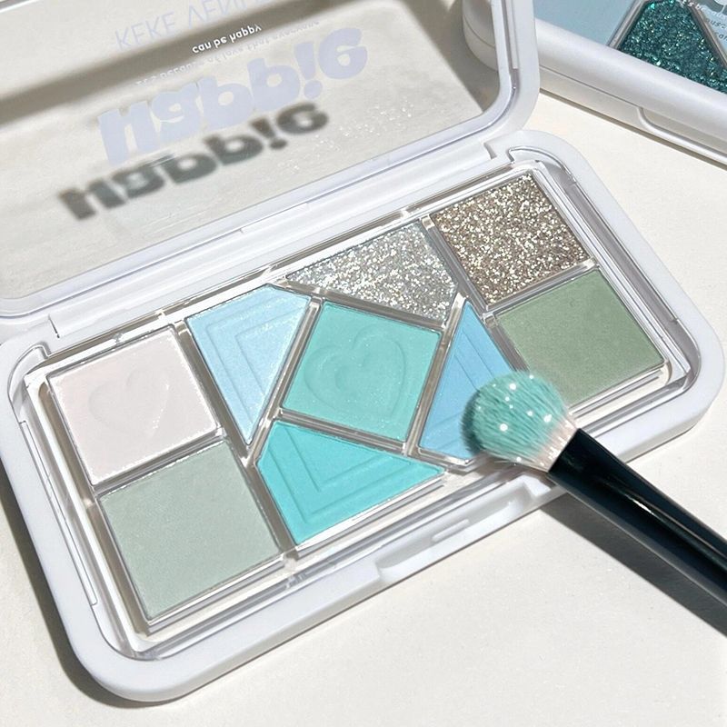 🌸 Paleta cieni do powiek 9 kolorów – perłowe i matowe, wielofunkcyjna