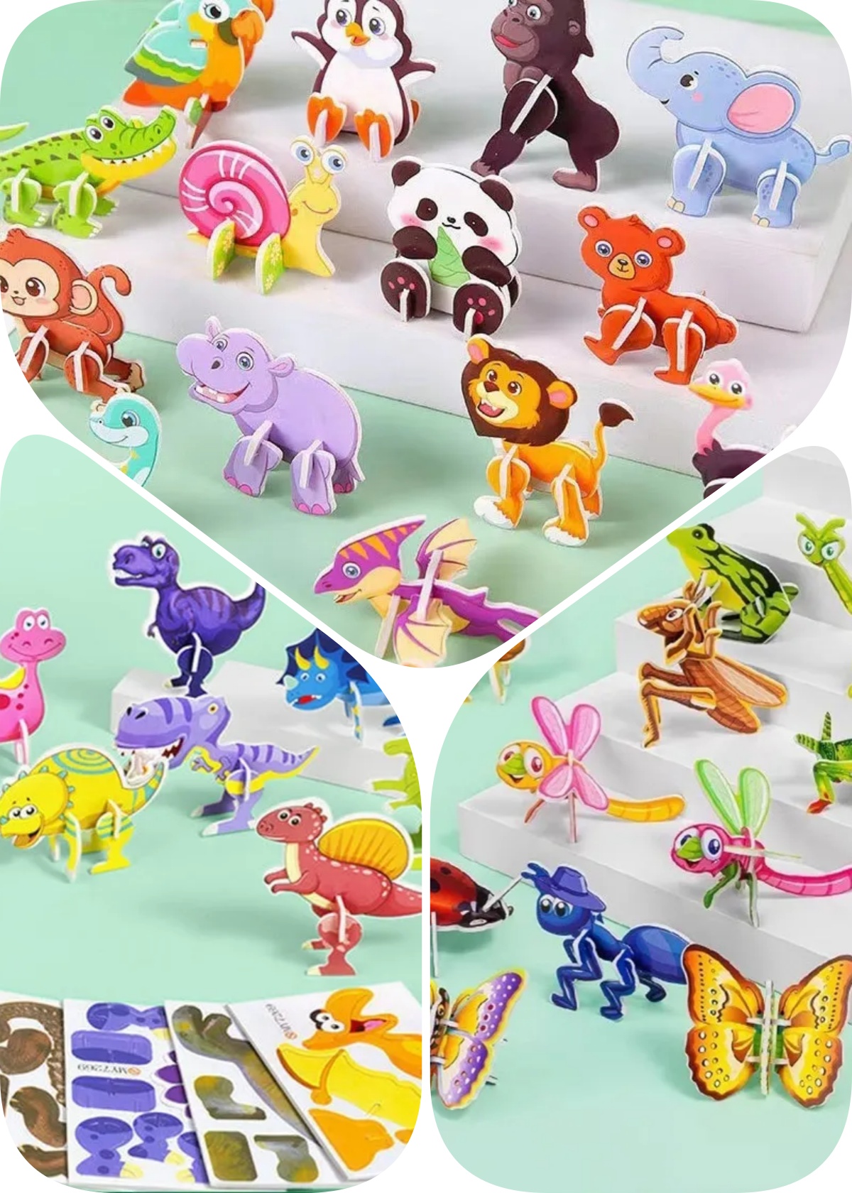 🧩DIY Early Learning Toys for Preschoolers 🐘🦖🦋🐳✈️
