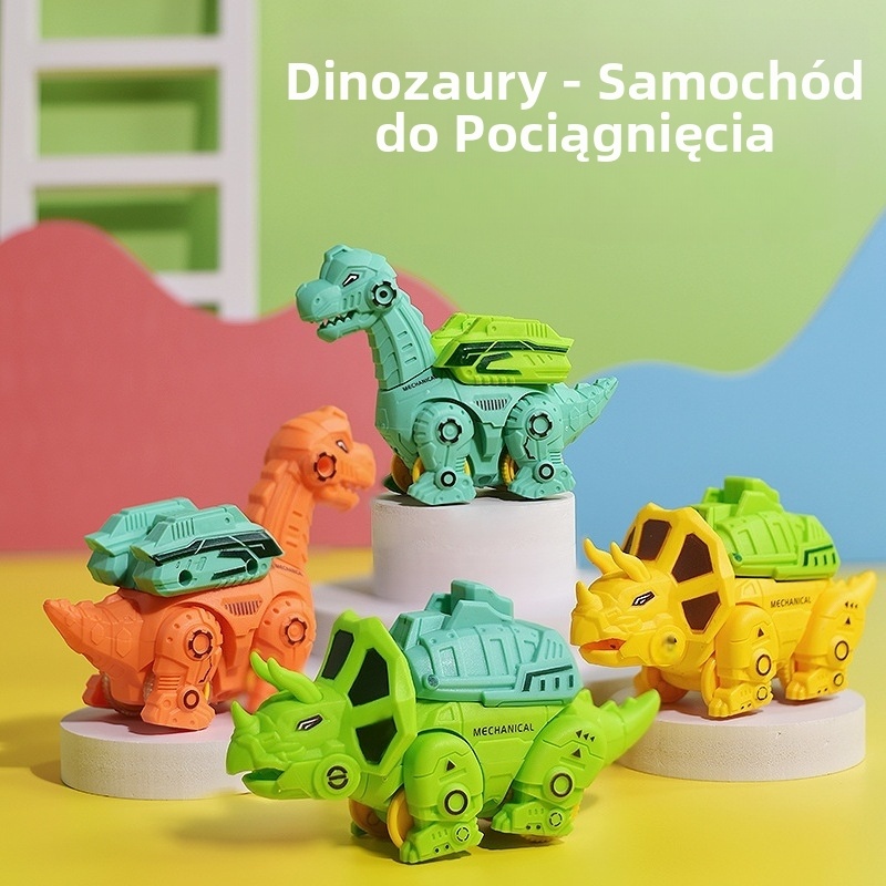 Naciśnij zabawkowy samochód dinozaura