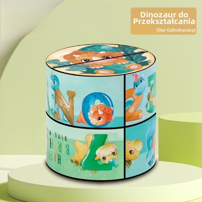🌟Kostka Rubika 3D: Wzory pandy i dinozaura