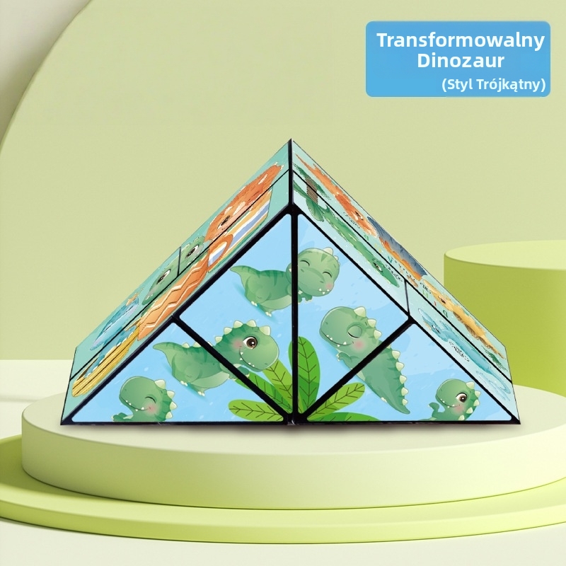 🌟Kostka Rubika 3D: Wzory pandy i dinozaura